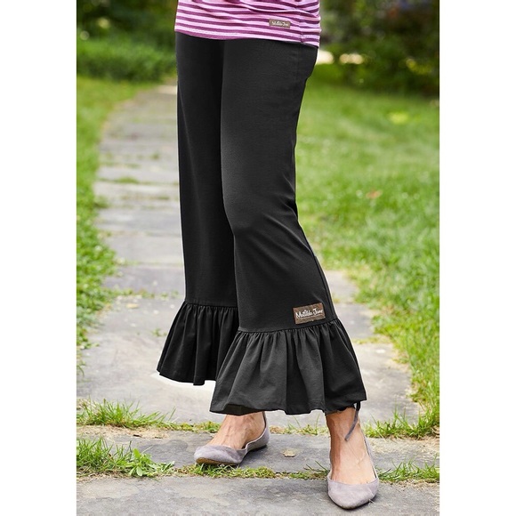 Matilda Jane Black Big Ruffle Pants 